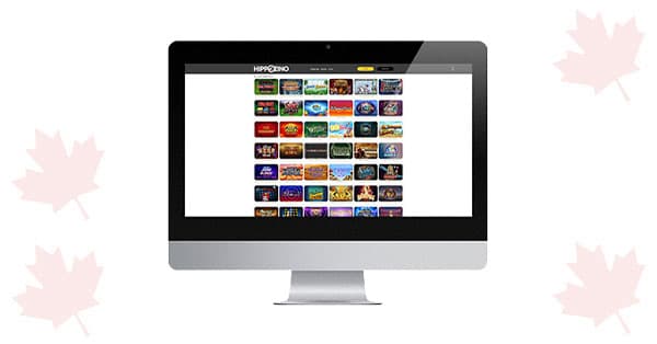 Hippozino Casino desktop screen