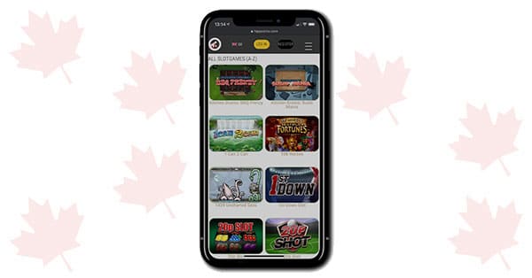 Hippozino Casino mobile screen