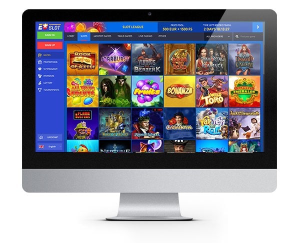 EUSlot desktop casino lobby