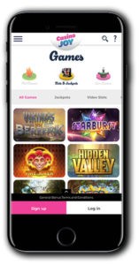 Casino Joy mobile lobby