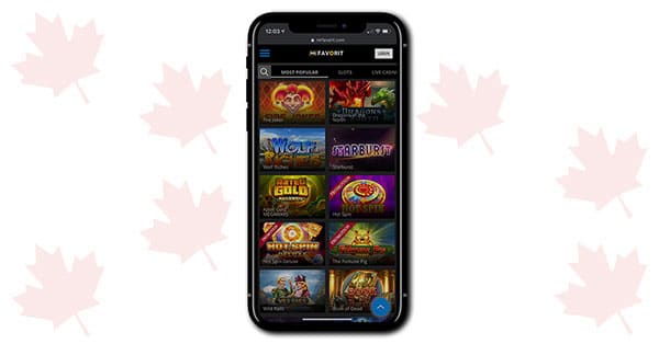 MrFavorit Casino Mobile