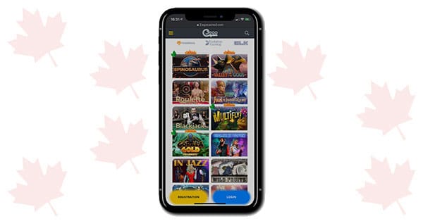 Ego Casino Mobile Lobby